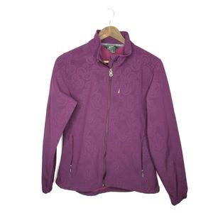 Woolrich Purple Printed Full Zip Up Lightweight Jacket Medium Preowned